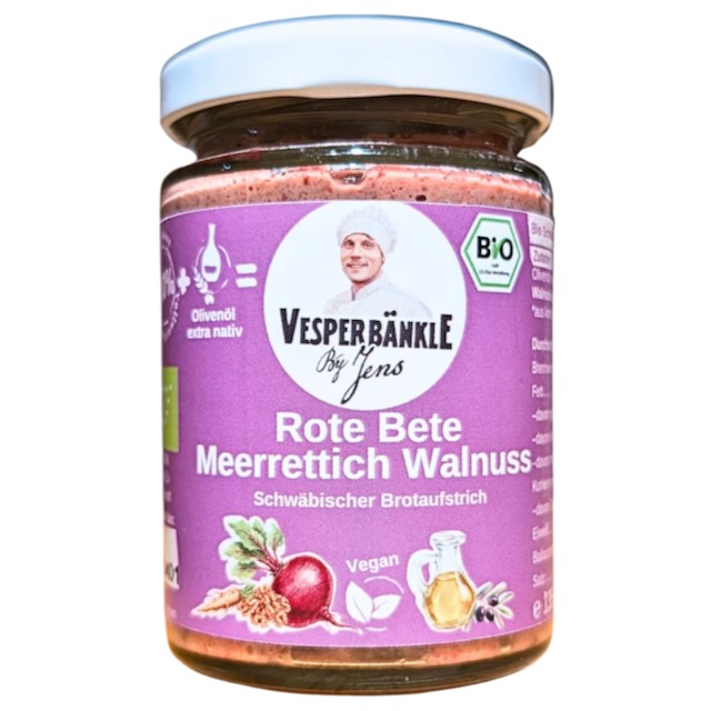 Bio Rote Bete-Meerrettich-Walnuss Aufstrich